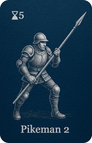 Blue Pikeman unit card