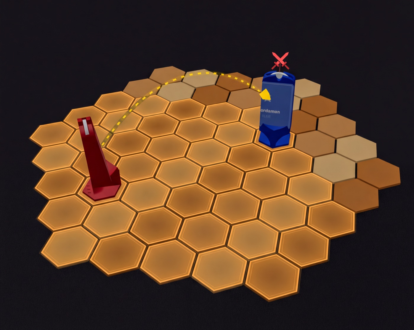 Formidable digital game — 3D hex grid battlefield with units